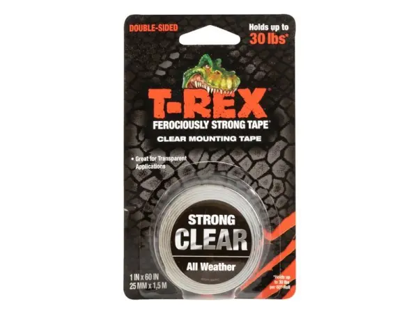 Cinta de Montaje Transparente T-REX, 25mm x 1.5m, 56g