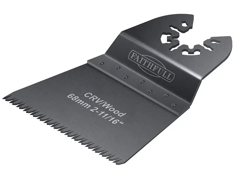 Faithfull Multi-Function Tool CrV Flush Cut Saw Blade, 68mm (Pack of 5)