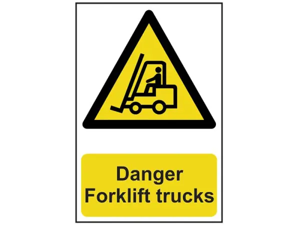 SCAN Danger Forklift Trucks PVC Sign, 200 x 300mm