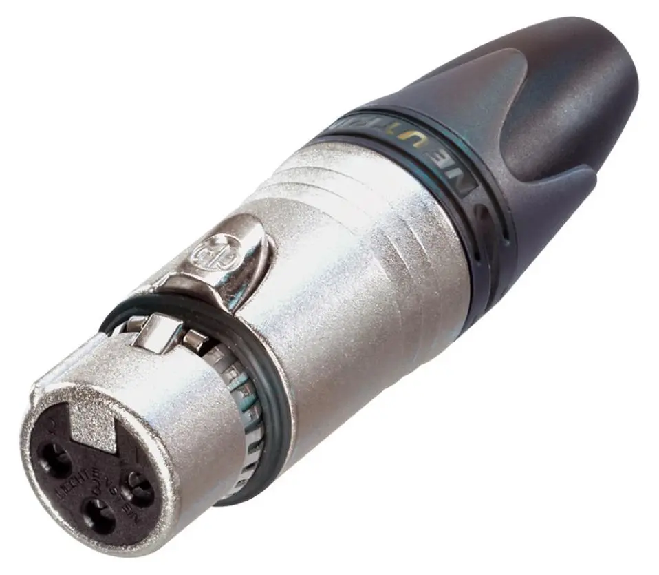 NEUTRIK Conector XLR Macho 4 Polos, Preto, Contactos Banhados a Prata