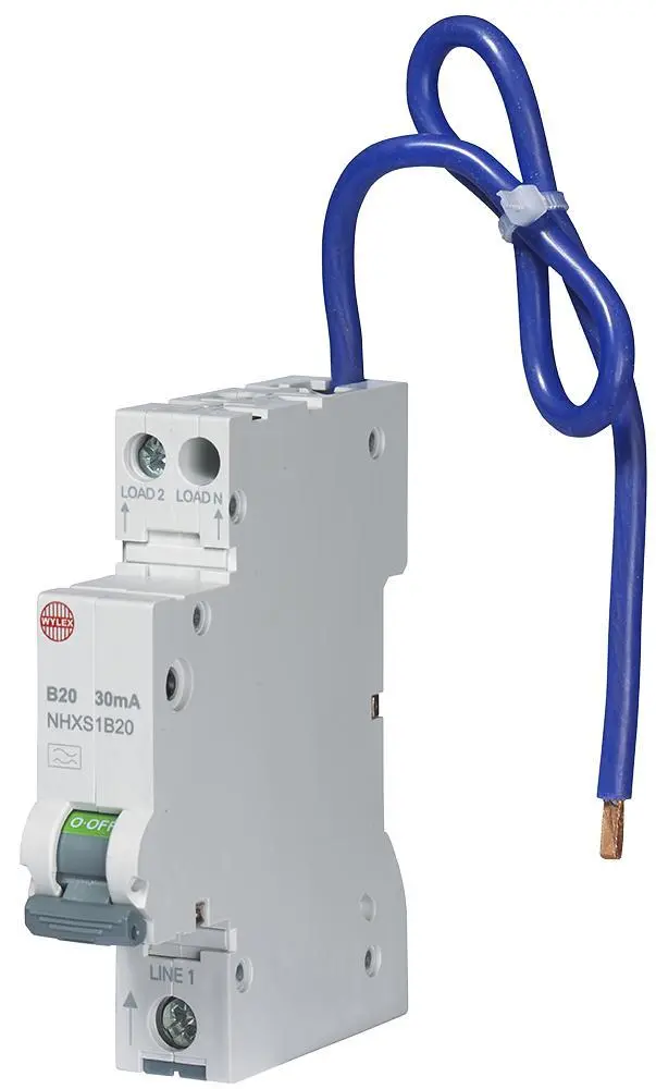 Wylex Disjoncteur Différentiel RCBO 20A 30mA, Monomodule, Courbe B