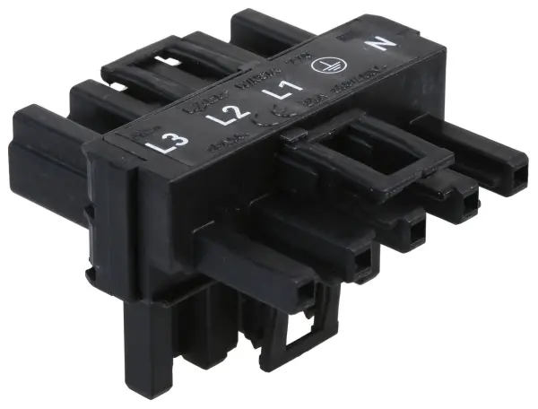 WAGO WINSTA MIDI 5-Way T-Connector, Black
