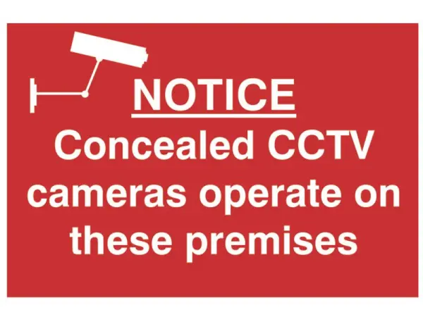 Scan - 隱蔽式 CCTV 攝錄警示牌 - PVC 材質 300 x 200毫米