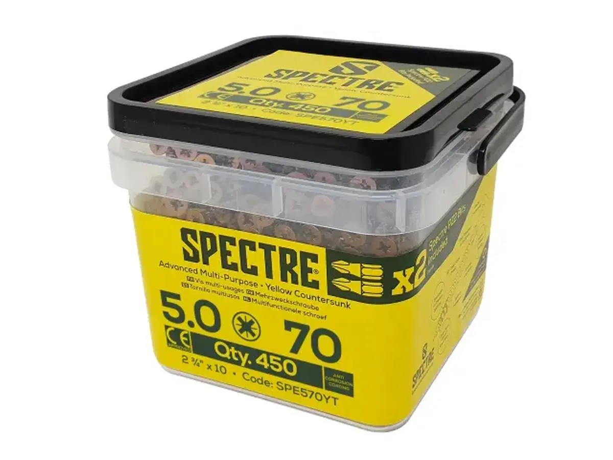 ForgeFix ברגי Spectre™ עץ PZ CSK ZYP 5.0 x 70 מ''מ (חבילת 450)