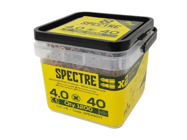 ForgeFix Parafuso Spectre™ PZ para Madeira, CSK, 4.0 x 40mm, Embalagem de 1200