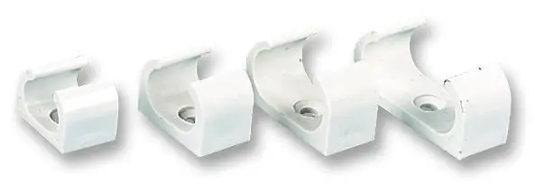 PRO POWER Κλιπ Στερέωσης Οβάλ Αγωγού, 20mm, Λευκό