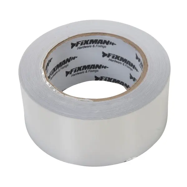 Fixman Cinta de Aluminio, 50mm x 45m, Retardante de Llama