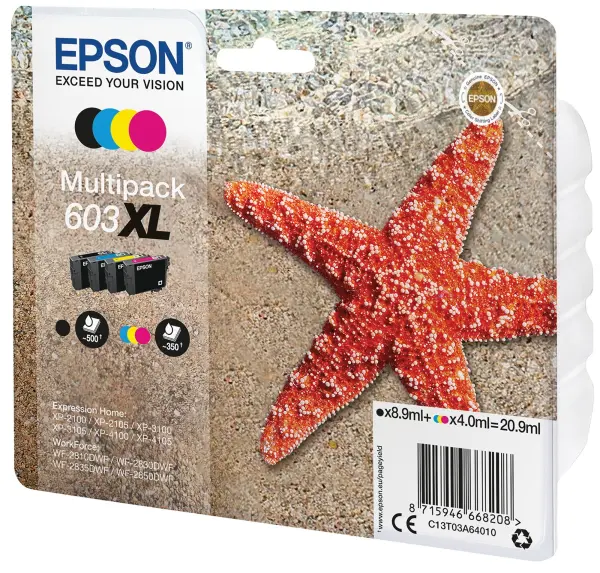 Epson T03A6 603XL High Capacity Original Ink Cartridge 4 Colour Multipack