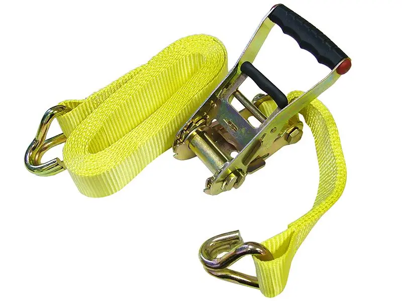 Faithfull Ratchet Tie-Down Strap, 5m x 50mm, 4000kg Breaking Strain