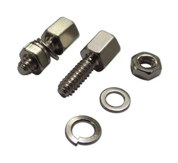Multicomp 12.7mm 4-40UNC Screwlock Kit with Nuts & Washers, 2 Pack