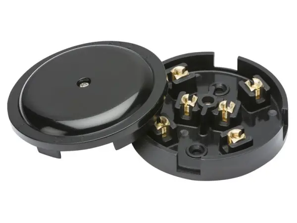 Dencon Scatola di Giunzione Elettrica 6 Terminali, 20A, Nero