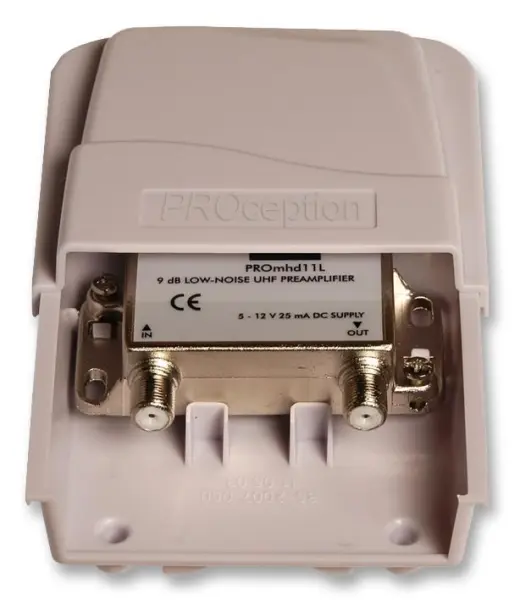 PROCEPTION - Amplifíochtóir Cinn Crann Tástála, 1 Ionchur, 9dB UHF
