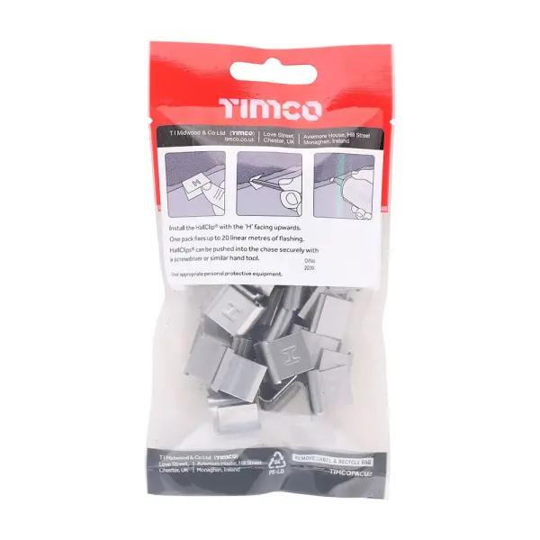 Timco HallClip Klip Flashing Lead 6-18mm, Pek 50