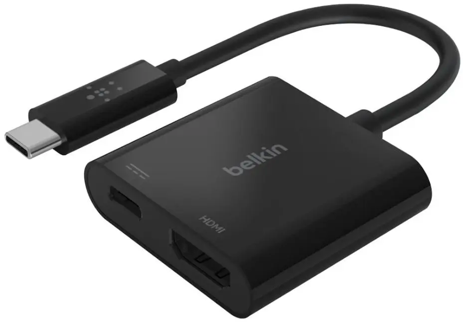 BELKIN מתאם USB-C ל-4K HDMI עם טעינה, 60W PD