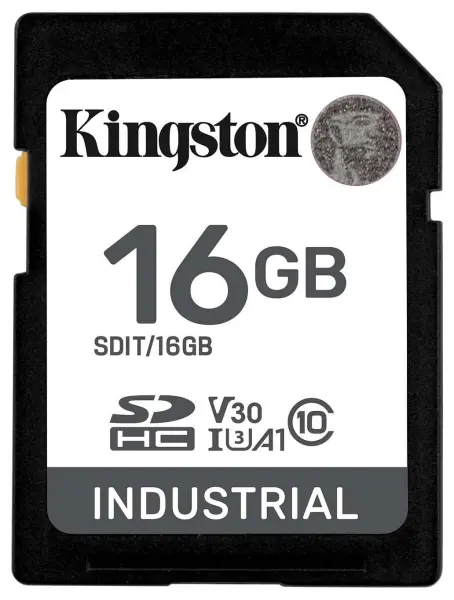 Kingston 16GB Industrial SDHC Memory Card, UHS-I U3 V30