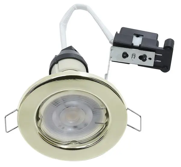 RED ARROW Steel GU10 Fixed Downlight, IP20 - Red Brass