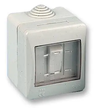 PRO ELEC Interruptor Impermeable 1 Módulo 2 Vías, IP55