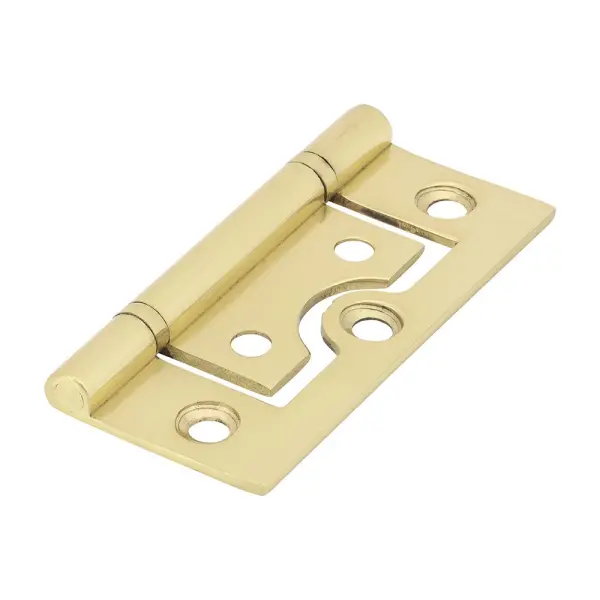 Timco Plain Bearing Flush Hinges - Solid Brass, 60 x 41mm (2pk)