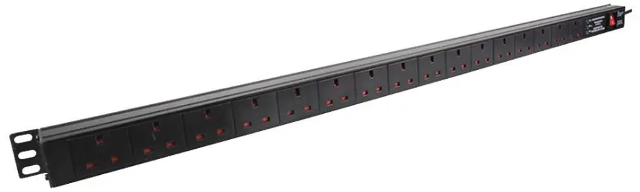 LMS Data 1U 16-Way Surge Protected Vertical PDU, 13A