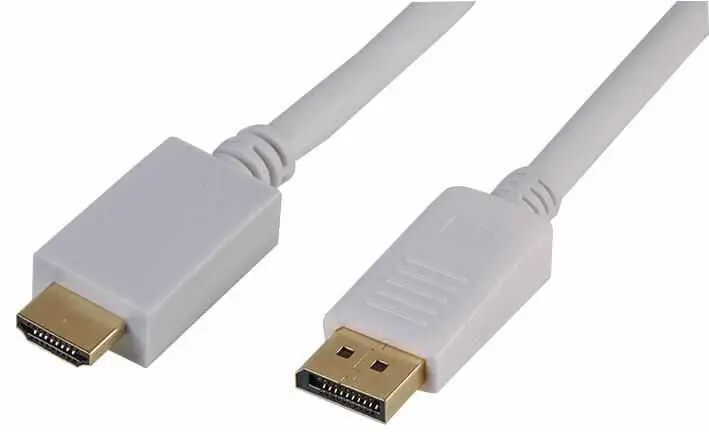 PRO SIGNAL - DisplayPort auf HDMI Kabel, 1m, weiß