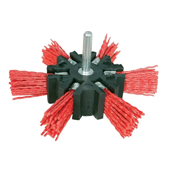 Silverline Coarse Flap Brush, 100mm, Nylon, 6mm Shank