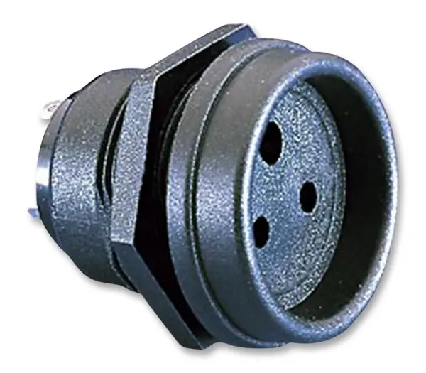 Bulgin Panel Mount Circular Outlet, 2 Pole & Earth, 250V AC, 3A