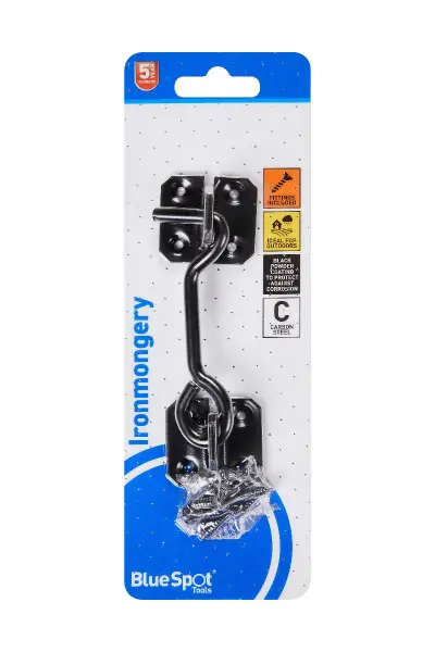Blue Spot Tools 102mm 黑色粉末涂层挂门钩