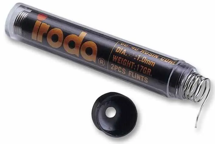 IRODA Soldadura con Núcleo de Resina 60/40, Dispensador, 1.0mm, 17g