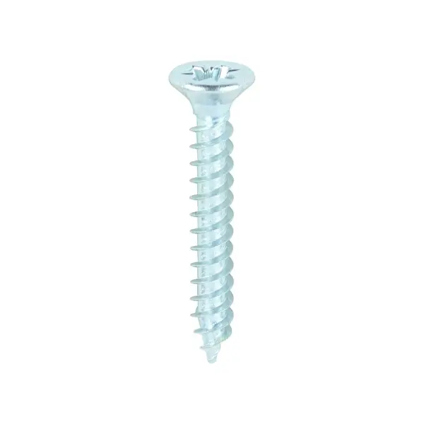 Timco Twin-Threaded Woodscrews, PZ, Double Countersunk, Zinc (6 x 1 – 200pc)