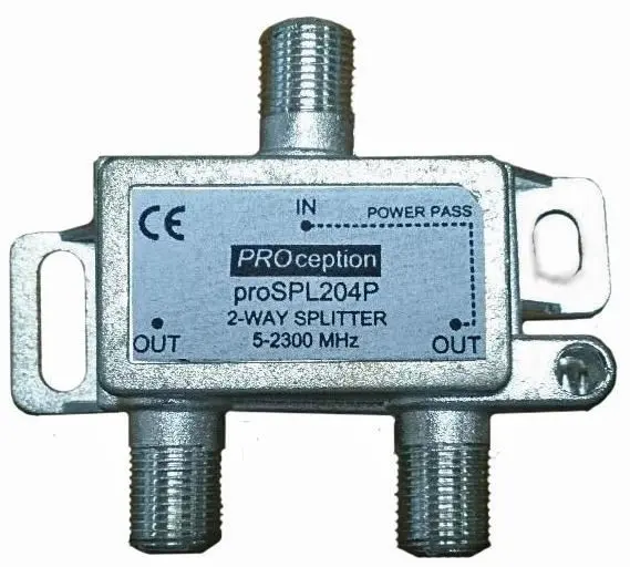 BLAKE 2-Way Network Splitter, 5-2300MHz, Power Pass