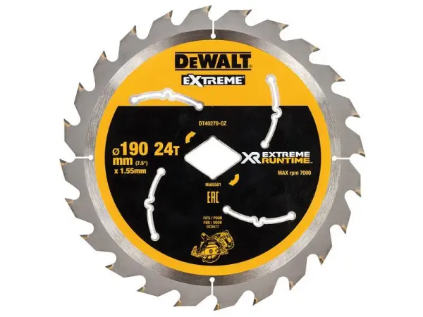 DEWALT Lama per Sega Circolare FlexVolt Extreme Runtime, 190mm, 24T