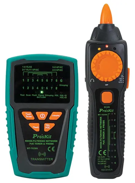 PROSKIT MT-7029N Noise Filtering Network PoE Toner & Probe Kit