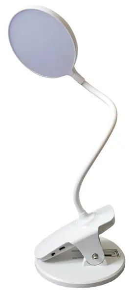 Clip On Mini Desk Light, White, 400lm