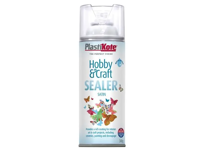 PlastiKote Clear Satin Craft Sealer Spray, 400ml