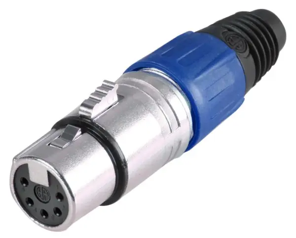 PRO SIGNAL 5-Pole XLR Socket, Blue, Cable Mount