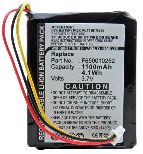 ENIX ENERGIES - Batterie GPS pour appareils TomTom, 3.7V 1100mAh Li-Ion