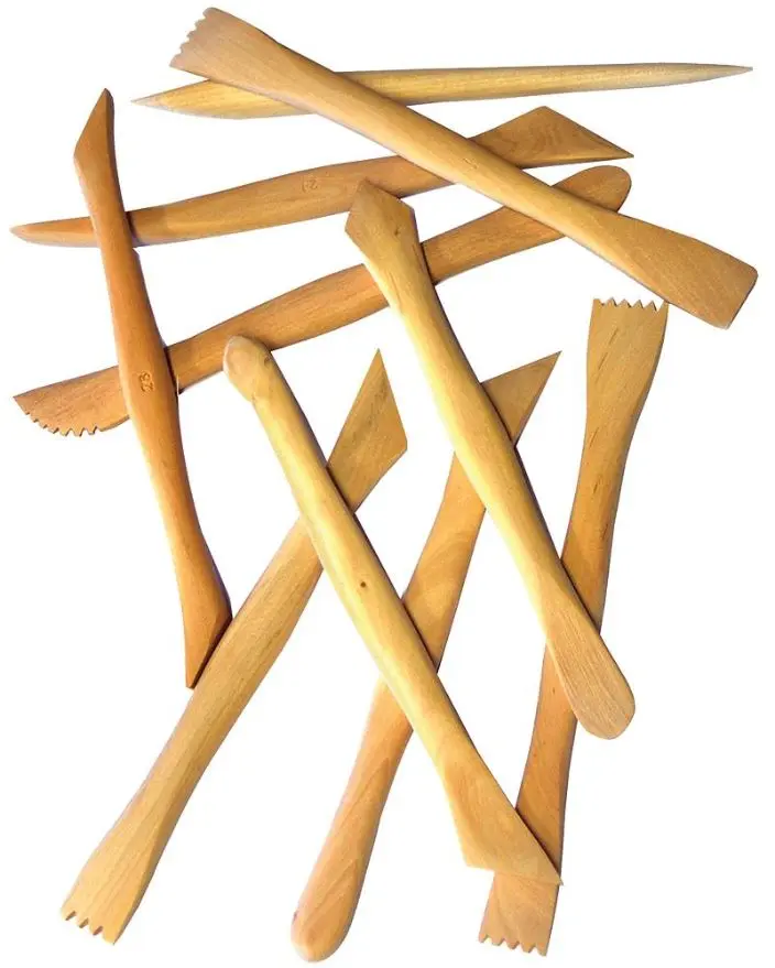 MAJOR BRUSHES - Σύνολο 10 Ξύλινα Μαχαίρια Γλυπτικής για Πηλό