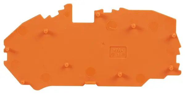Wago TOPJOB S 2016 End & Intermediate Plate, 1mm, Orange