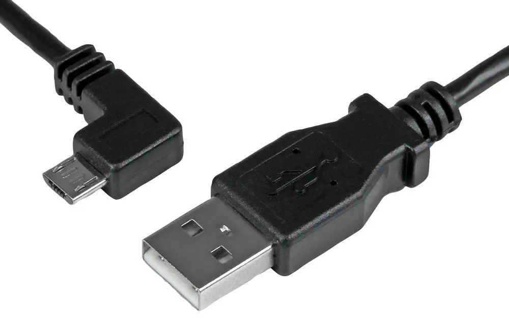 STARTECH - Kabel USB Mikro Sudut Kiri untuk Cas & Pemindahan Data, 0.5m
