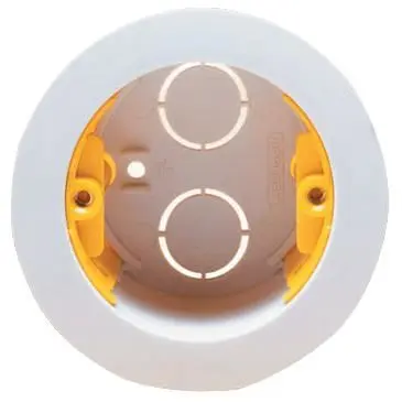 Caixa Circular Appleby para Paredes de Gesso, 35mm, Plástico, Diâmetro 80mm