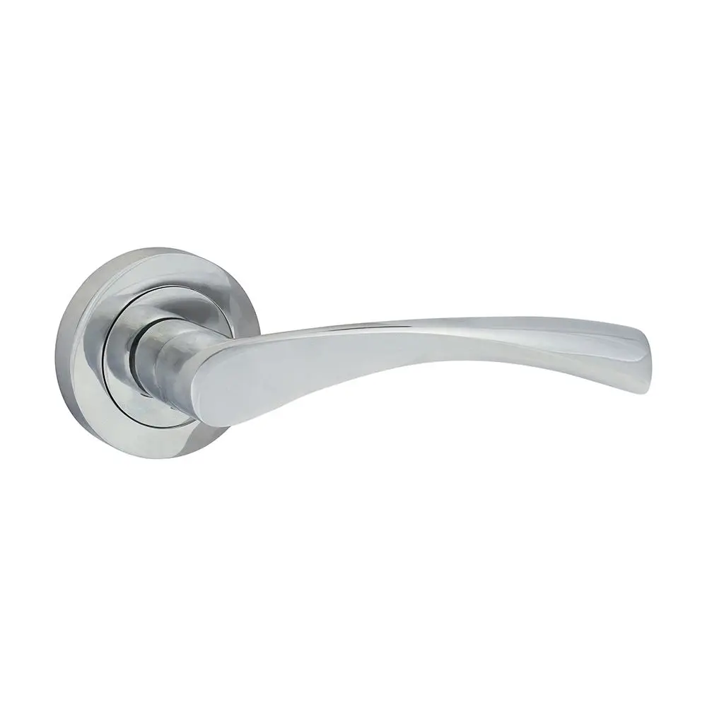 Timco Edleston Lever on Rose Handles, Polished Chrome, 51mm (2 Pieces)