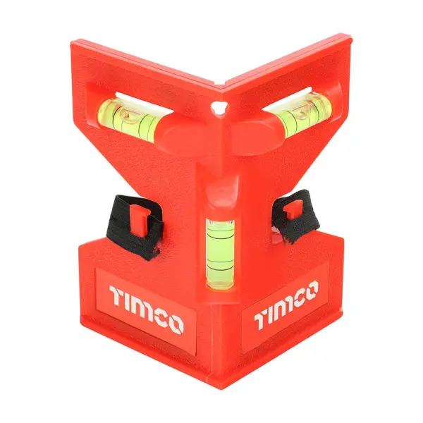 Timco Post Level, 125mm, Plastic, with Magnet & Vials