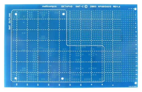 MULTICOMP Pro 3U Πλακέτα Πρωτοτύπων Eurocard, 100x160mm