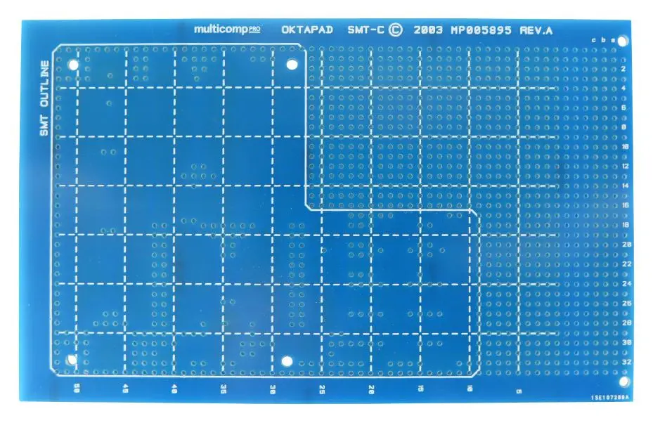 Multicomp Pro 3U Eurocard Prototyping Board, 100x160mm