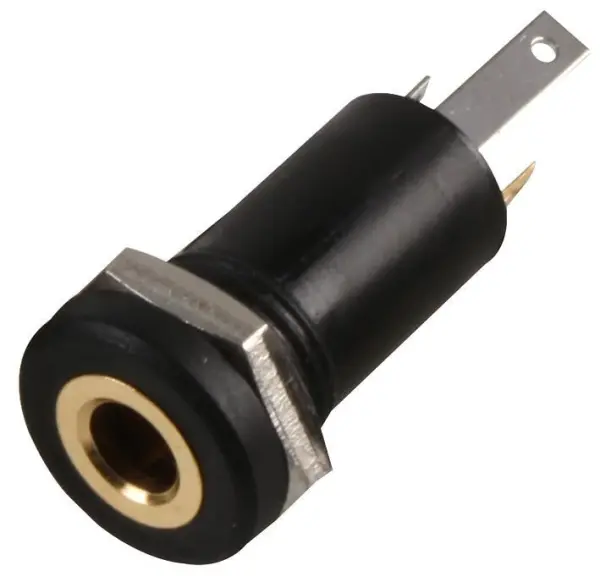 PRO SIGNAL Conector Jack 3.5mm, 3 Polos, Negro, Pack de 2