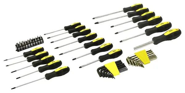 Rolson 44-Piece Screwdriver, Hex Key & Bit Set