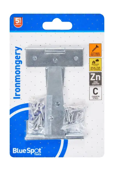 Blue Spot Tools 102毫米镀锌T型铰链 户外重型铰链