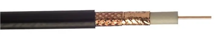 WEBRO WF165 Koaxiální kabel, černý, 50m naviják, CAI schválený