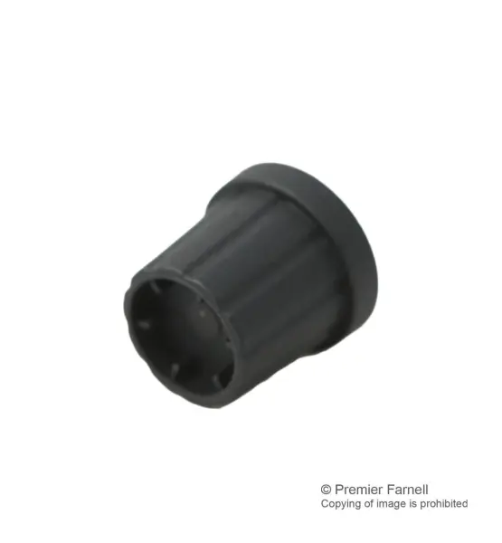 Multicomp Pro Round Knob, Black, 19.3mm, 6mm D-Shaft