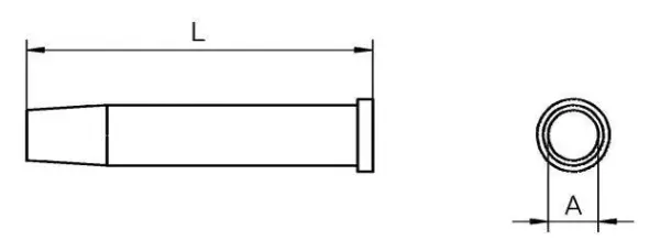 WELLER - Embout de fer à souder droit 5.0mm pour crayon WP120